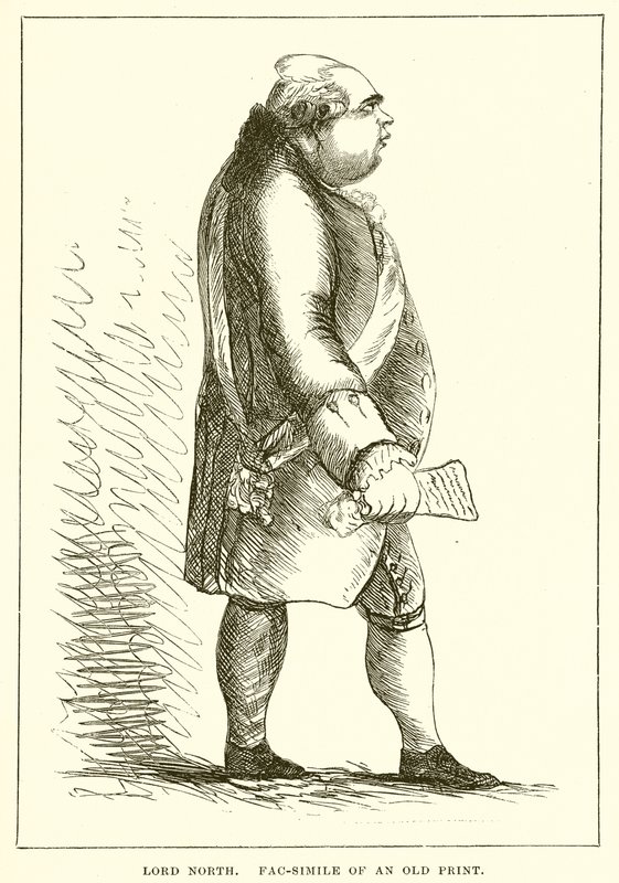 Lord North. Faksimile eines alten Drucks von English School
