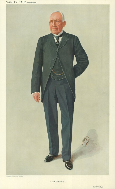 Lord Welby, Das Finanzministerium, 10. März 1910, Vanity Fair Karikatur von English School