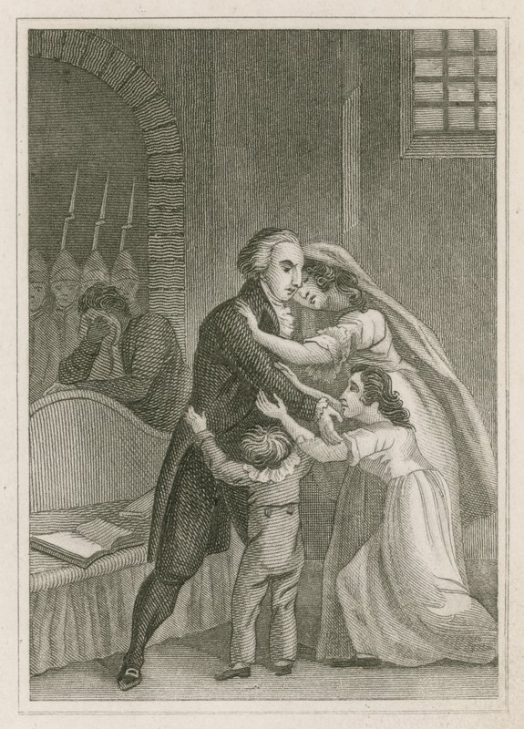 Ludwig XVI. von Frankreich verabschiedet sich von seiner Familie, 1793 von English School