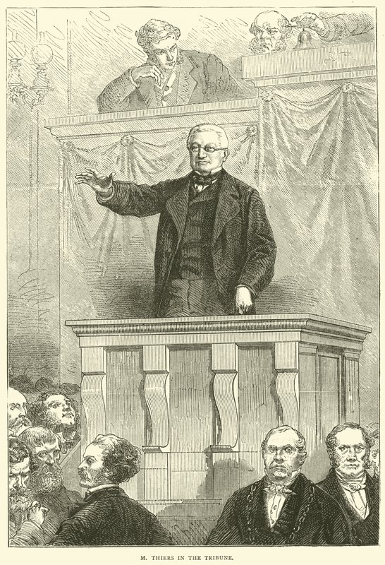 M. Thiers in der Tribüne, 1871 von English School