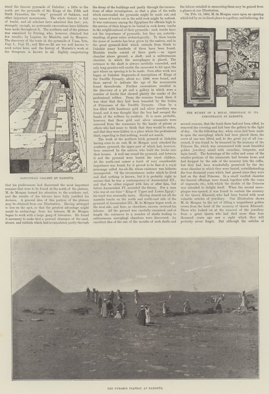 M de Morgans Entdeckungen in Dahshur (Stich) von English School