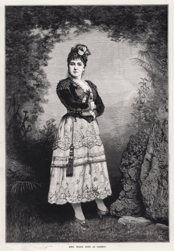 Madame Marie Roze als Carmen (Gravur) von English School