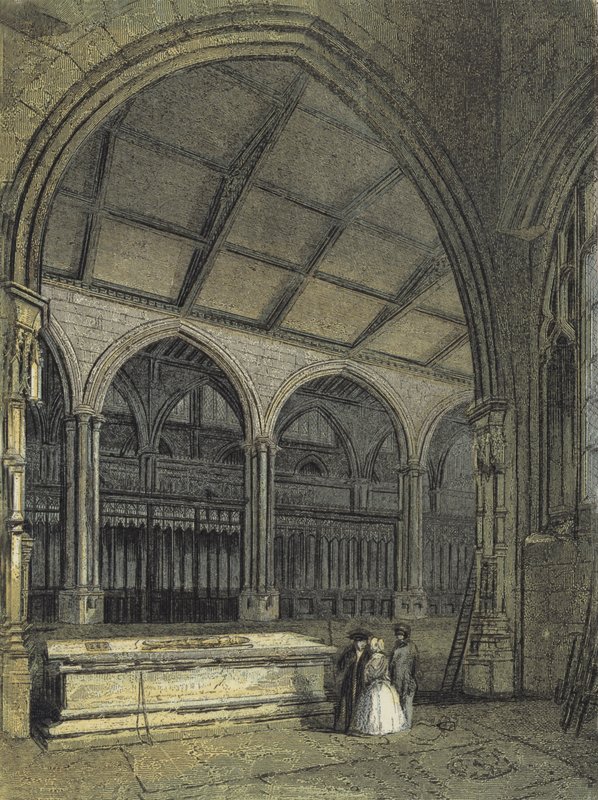 Manchester Kathedrale, Blick über den Chor und die Taufkapelle, von der Ely Kapelle von English School