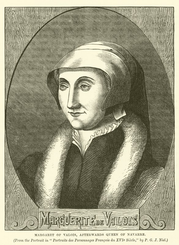 Margarete von Valois, später Königin von Navarra (Gravur) von English School