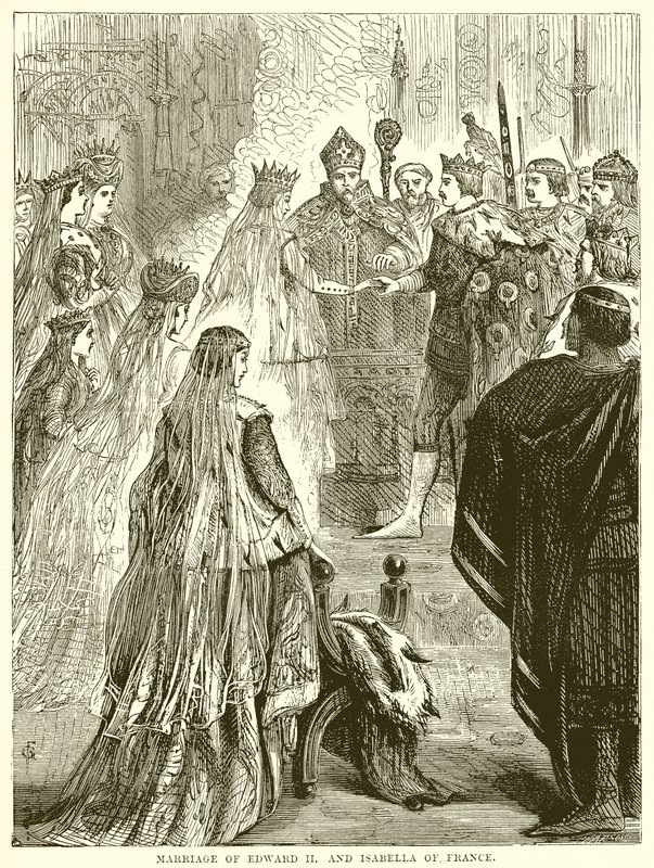 Heirat von Eduard II. und Isabella von Frankreich von English School