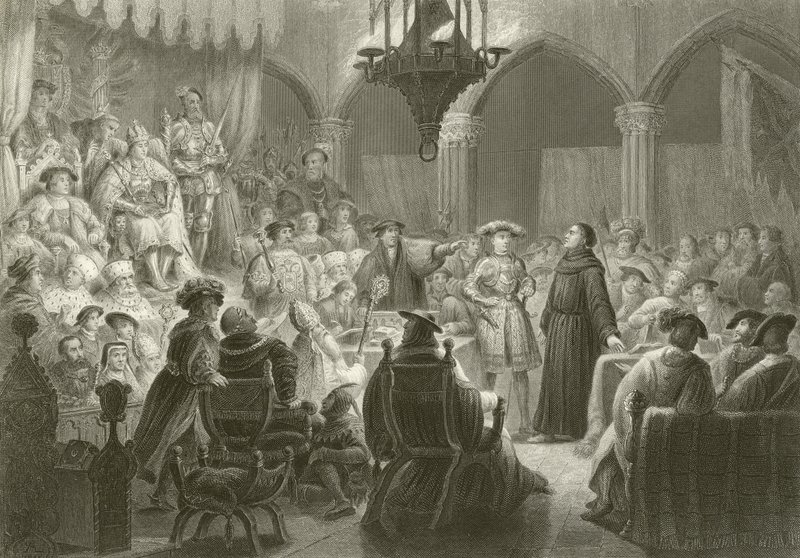 Martin Luther auf dem Reichstag zu Worms von English School