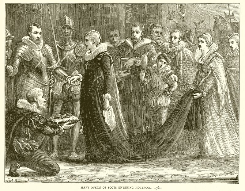 Maria Stuart betritt Holyrood, 1561 von English School