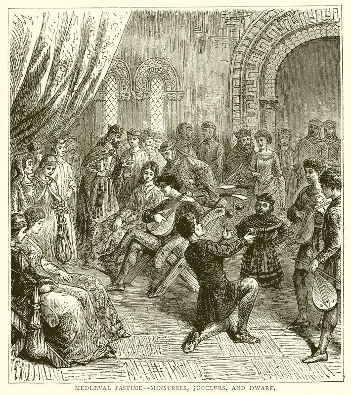 Mittelalterliches Vergnügen – Minnesänger, Gaukler und Zwerg von English School