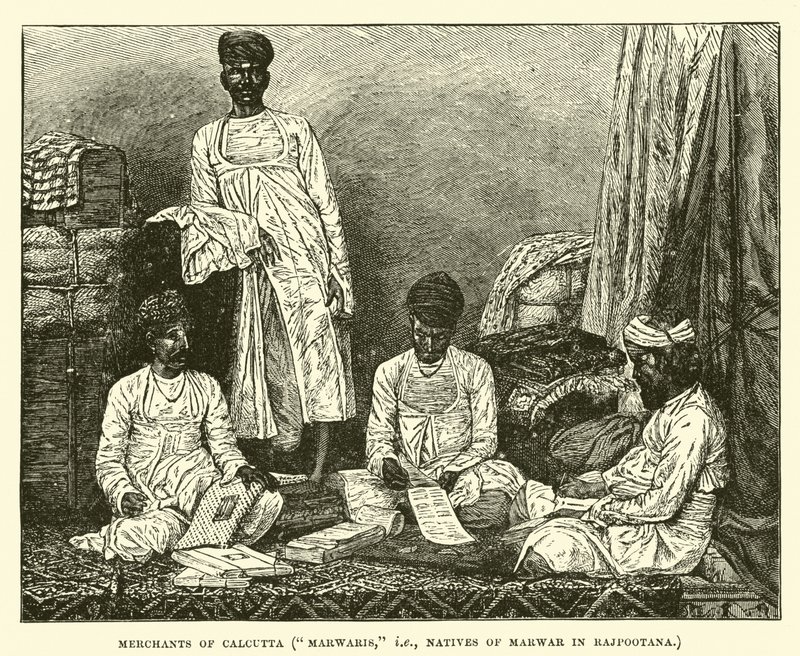 Händler von Kalkutta, Marwaris, d.h. Einheimische von Marwar in Rajpootana von English School