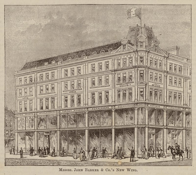 Messrs John Barker und Co, Tuchhändler und Allgemeine Lagerhalter, Ausstatter, Hausingenieure, Möbelhändler und Lieferanten, Kensington High Street, W von English School