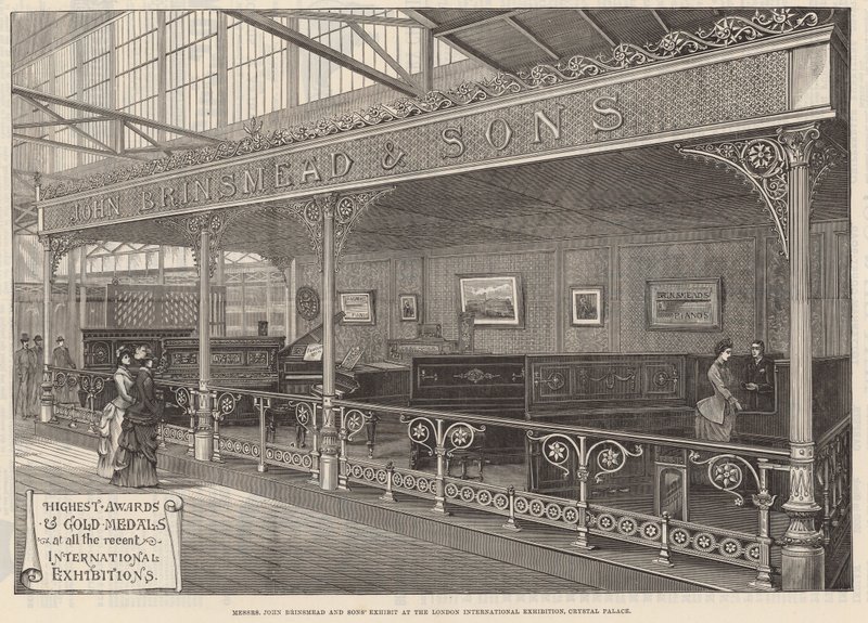 Messrs John Brinsmead und Sons Ausstellung bei der London International Exhibition, Crystal Palace von English School