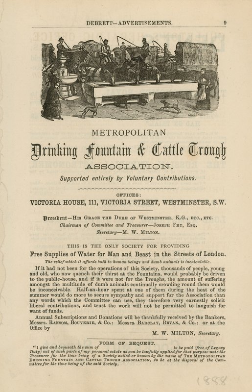 Metropolitan Drinking Fountain & Cattle Trough Association von English School
