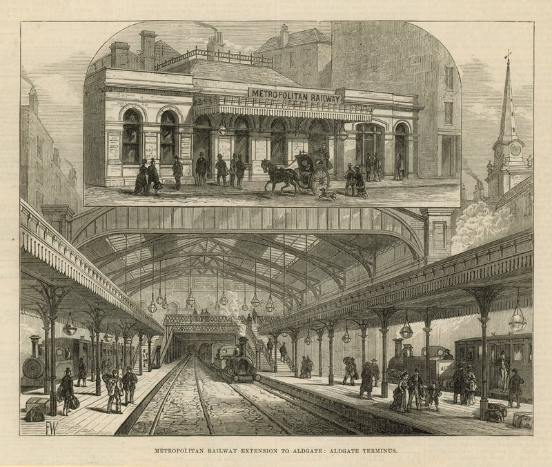 Erweiterung der Metropolitan Railway nach Aldgate von English School