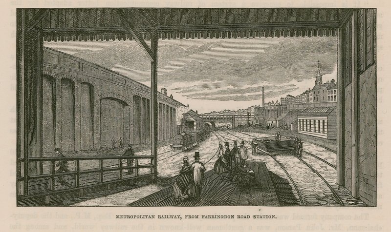 Metropolitan Railway von der Farringdon Road Station von English School