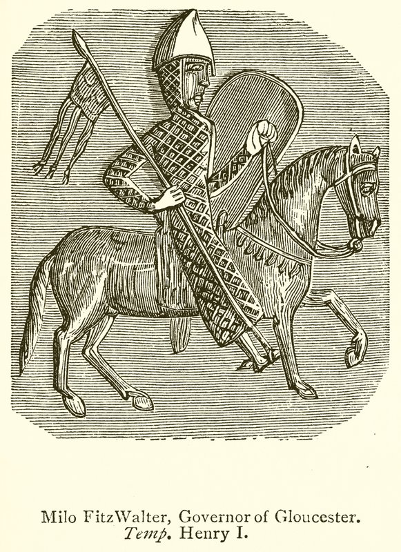 Milo FitzWalter, Gouverneur von Gloucester. Zeit Heinrich I. von English School