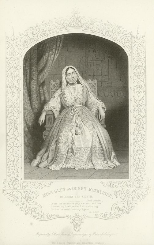 Miss Glyn als Königin Katharina in Heinrich VIII von English School