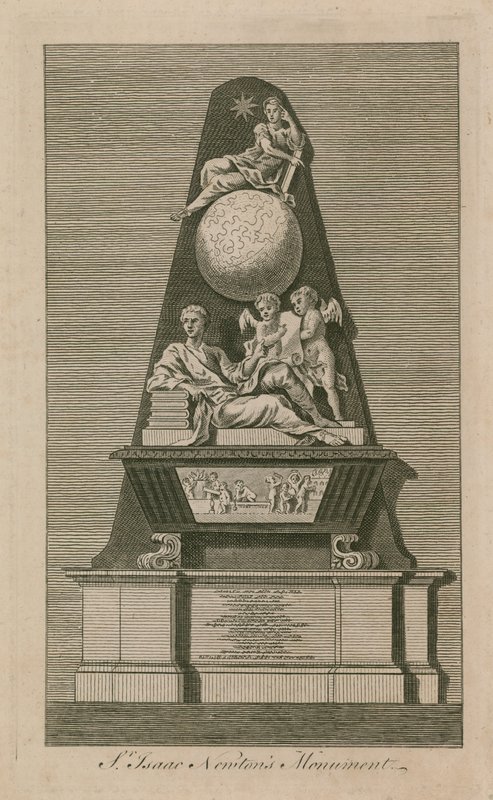 Denkmal von Sir Isaac Newton in der Westminster Abbey von English School