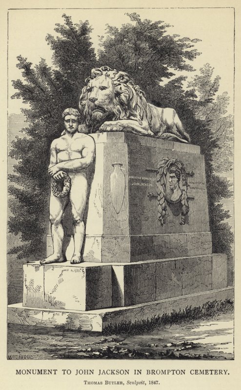 Denkmal für John Jackson auf dem Brompton-Friedhof, Thomas Butler, Sculpsit, 1847 von English School