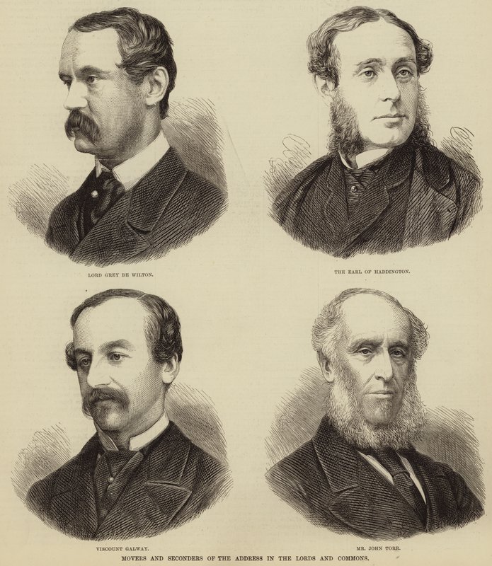 Beweger und Unterstützer der Adresse in den Lords und Commons von English School