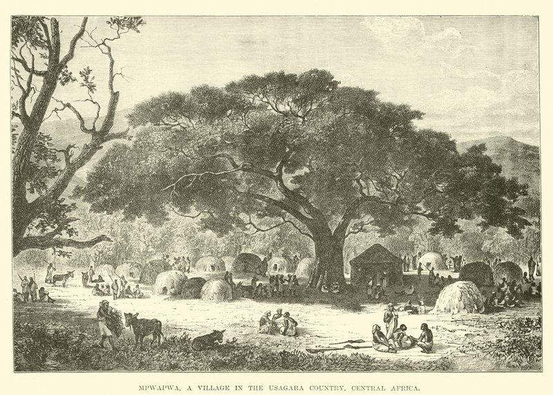 Mpwapwa, ein Dorf im Usagara-Land, Zentralafrika von English School