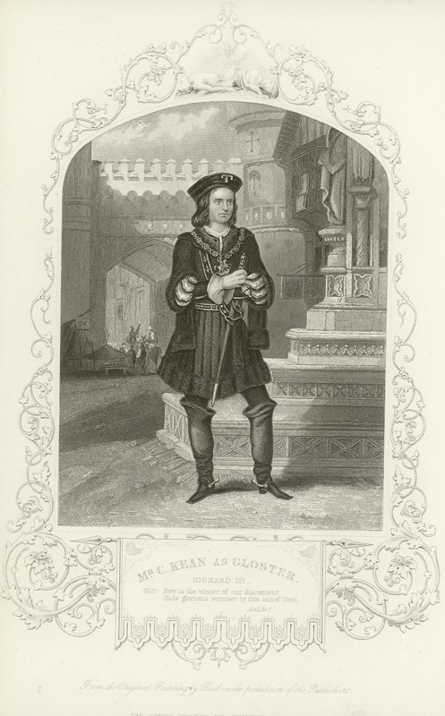 Mr. C. Kean als Gloster, Richard III, Akt I, Szene I von English School