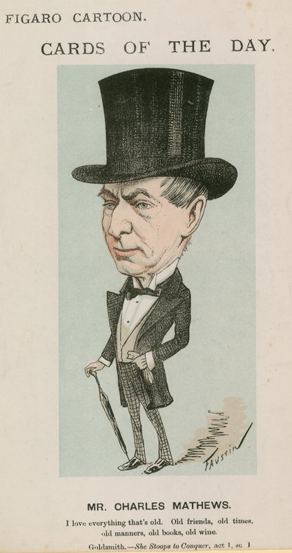 Mr Charles Mathews, Karikatur von English School