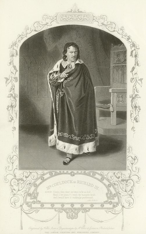 Mr. Couldock als Richard III, Richard III, Akt IV, Szene II von English School