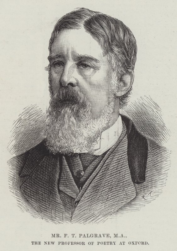 Herr F T Palgrave, MA, der neue Professor für Poesie in Oxford (Gravur) von English School