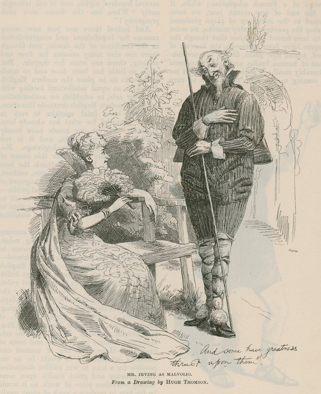 Henry Irving, Schauspieler, als Malvolio von English School
