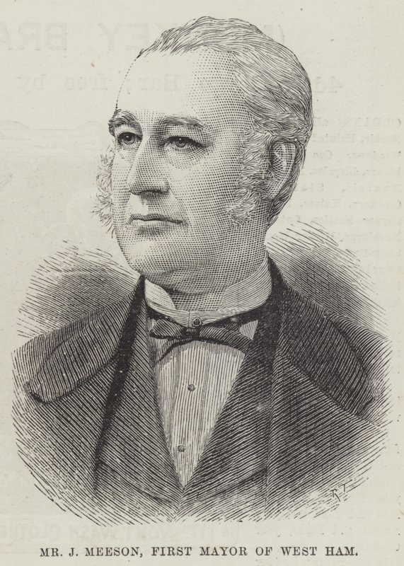 Herr J. Meeson, erster Bürgermeister von West Ham (Stich) von English School