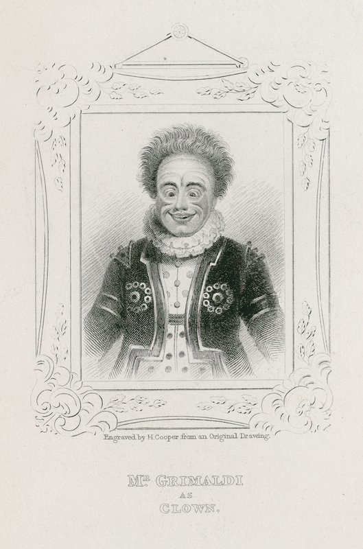 Joseph Grimaldi als Clown von English School