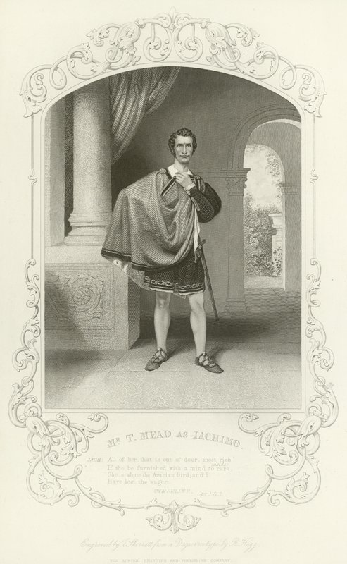 Mr. T. Mead als Iachimo, Cymbeline, Akt I, Szene VII von English School