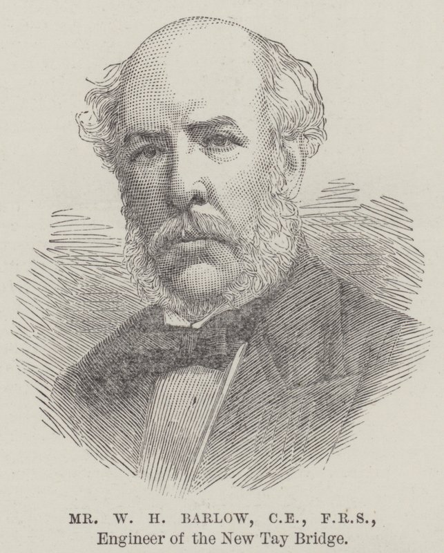 Herr W H Barlow, CE, FRS, Ingenieur der neuen Tay-Brücke (Gravur) von English School