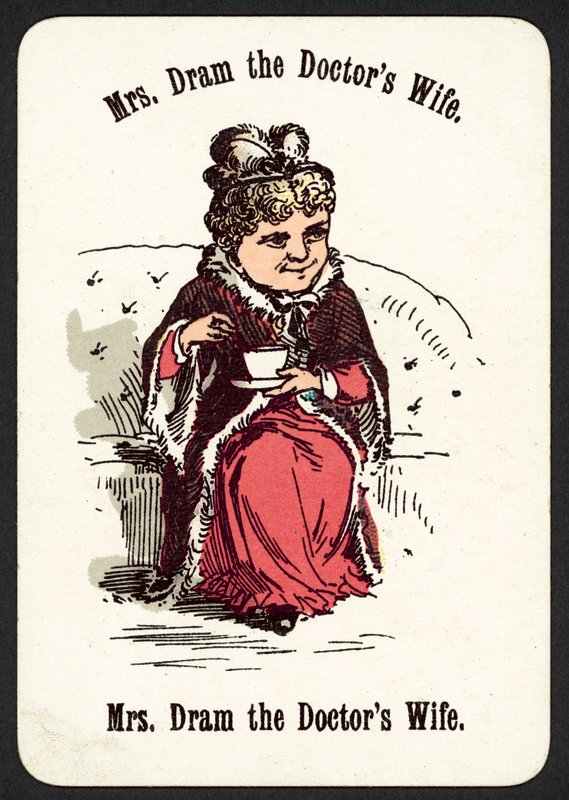 Mrs. Dram Die Frau des Arztes (Farblithografie) von English School