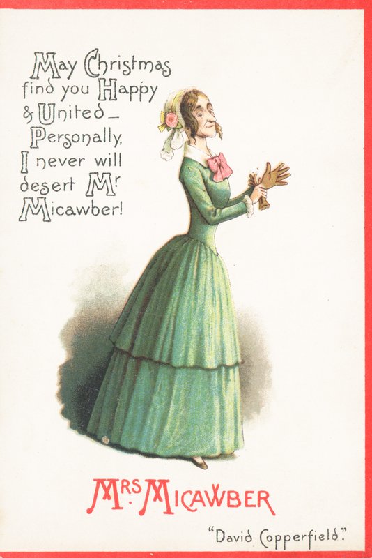 Mrs. Micawber, Weihnachtskarte von English School