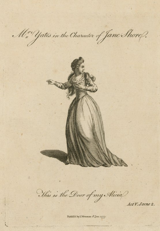 Mrs. Yates als Jane Shore von English School