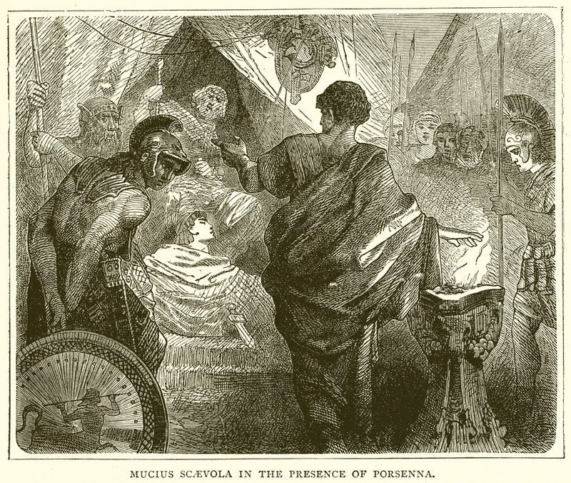 Mucius Scaevola in Anwesenheit von Porsenna von English School