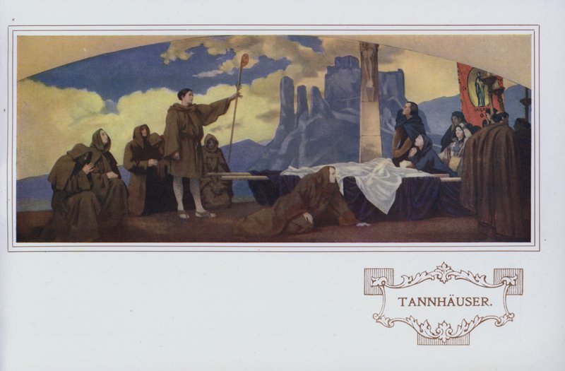 Wandgemälde im Peter Robinson Restaurant: Tannhäuser von English School