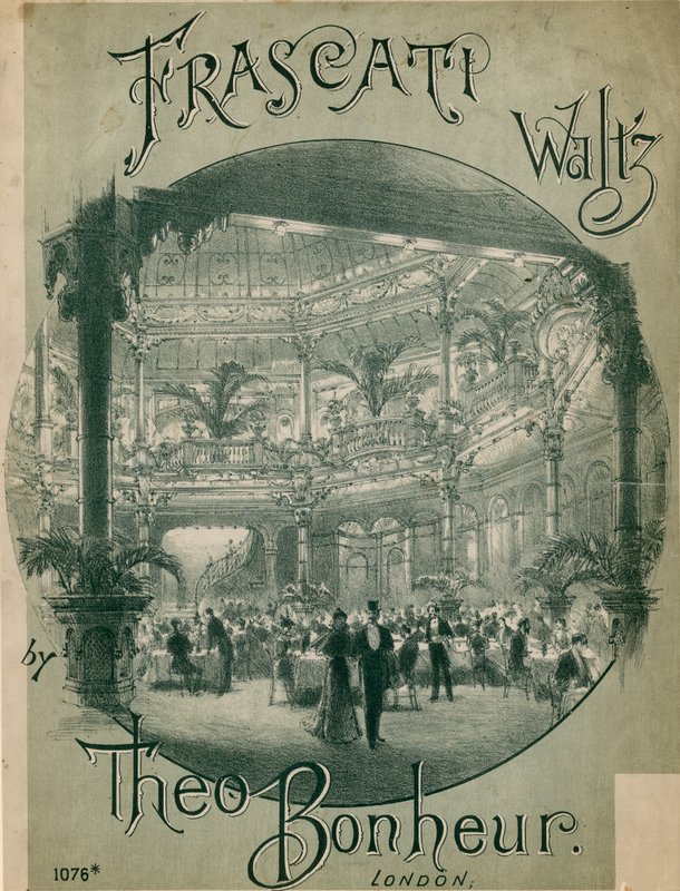 Musikalische Partitur für Frascati-Walzer von Theo Bonheur von English School