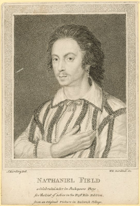 Nathaniel Field, ein berühmter Schauspieler in Shakespeare-Stücken von English School