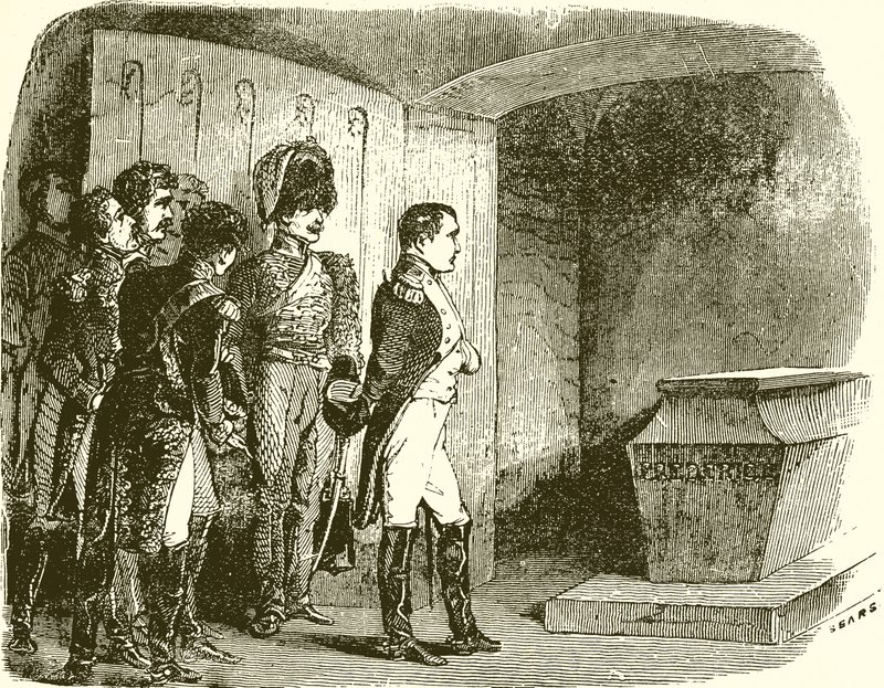 Napoleon am Grab von Friedrich dem Großen von English School