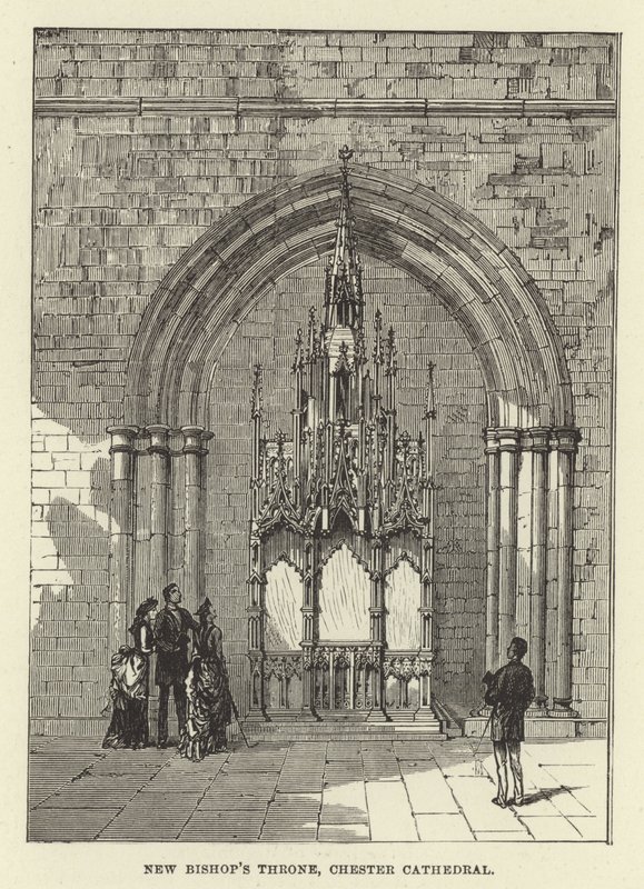 Neuer Bischofsthron, Chester Kathedrale von English School