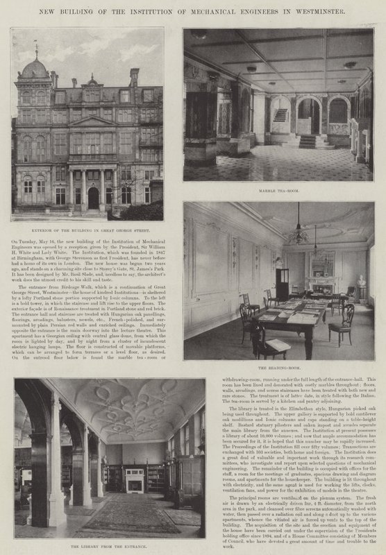 Neues Gebäude der Institution of Mechanical Engineers in Westminster von English School