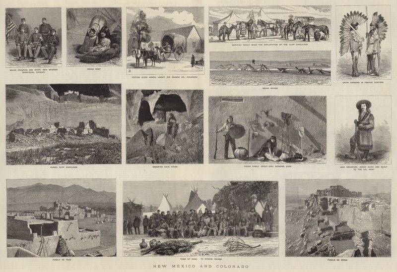 New Mexico und Colorado (Stich) von English School