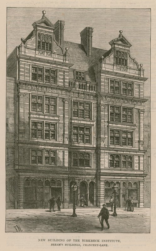 Neues Gebäude des Birkbeck Institute, Breams Buildings, Chancery Lane, London von English School