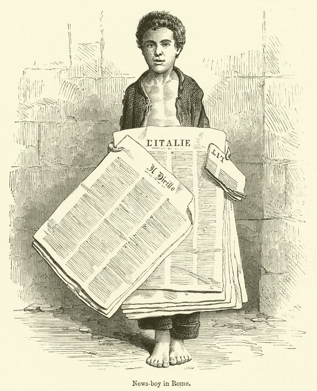 Zeitungsjunge in Rom von English School