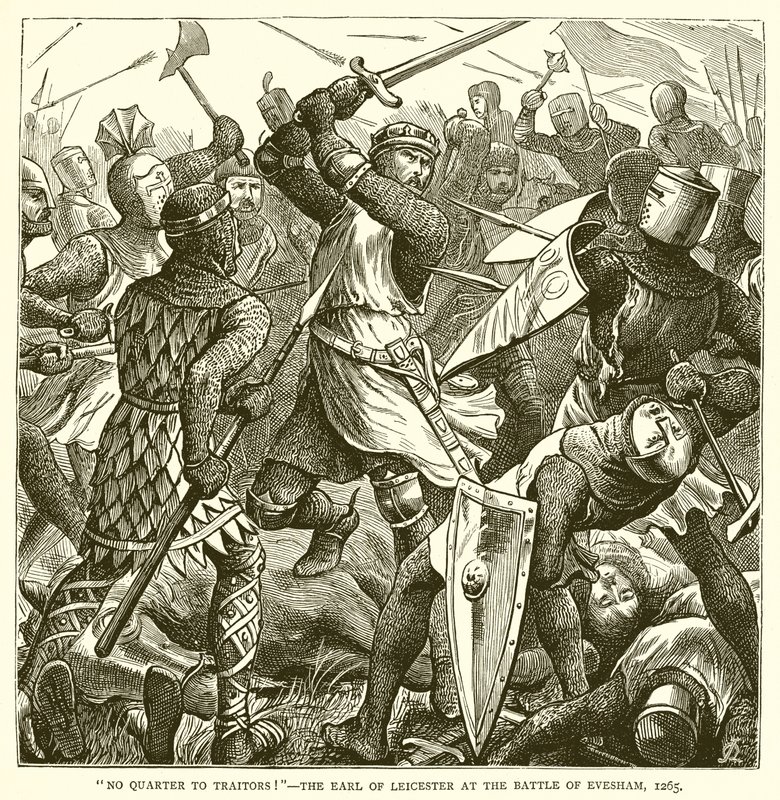 Kein Pardon für Verräter!—Der Earl of Leicester in der Schlacht von Evesham, 1265 von English School