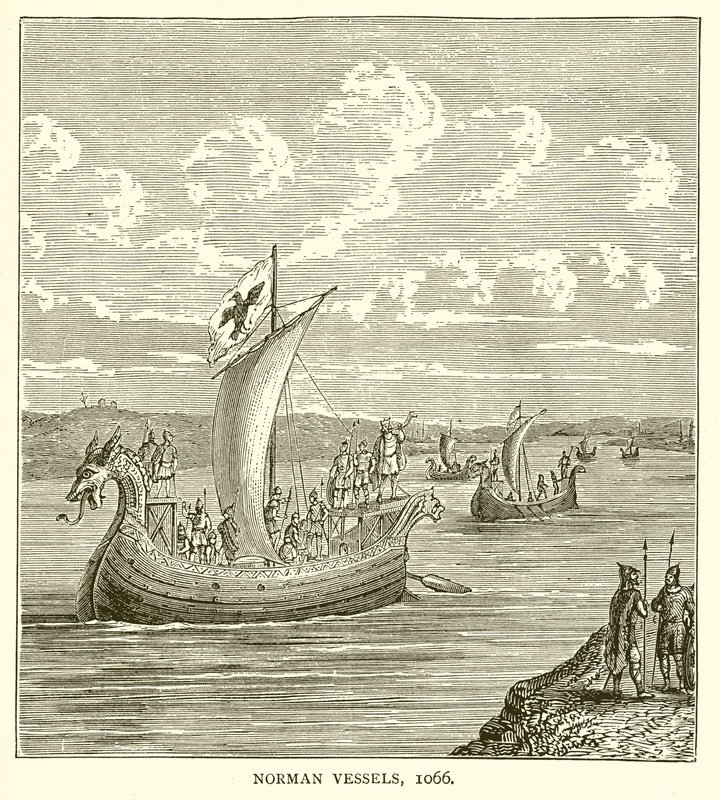Normannische Schiffe, 1066 von English School