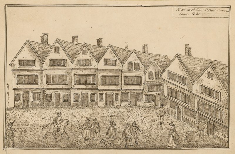 Nordwestansicht des St. Pauls Kirchhofs von English School