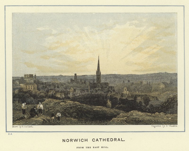 Norwich Kathedrale, vom East Hill von English School